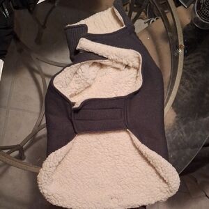 Cozy Black Dog Jacket with Cream Lining